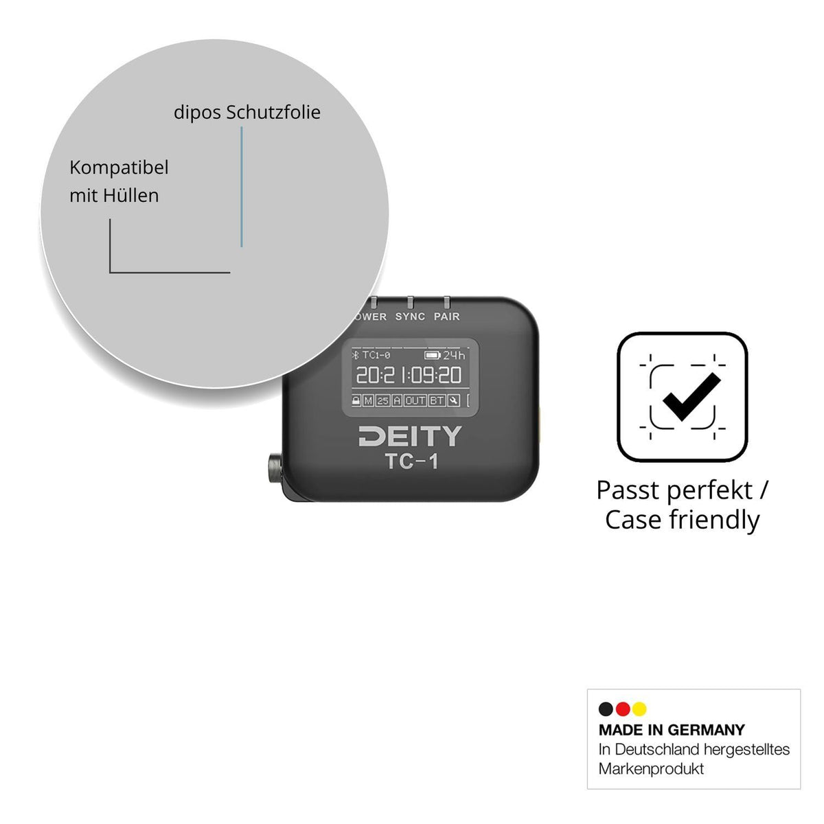 4x Schutzfolie klar für Deity TC-1 Display-Schutzf (6)