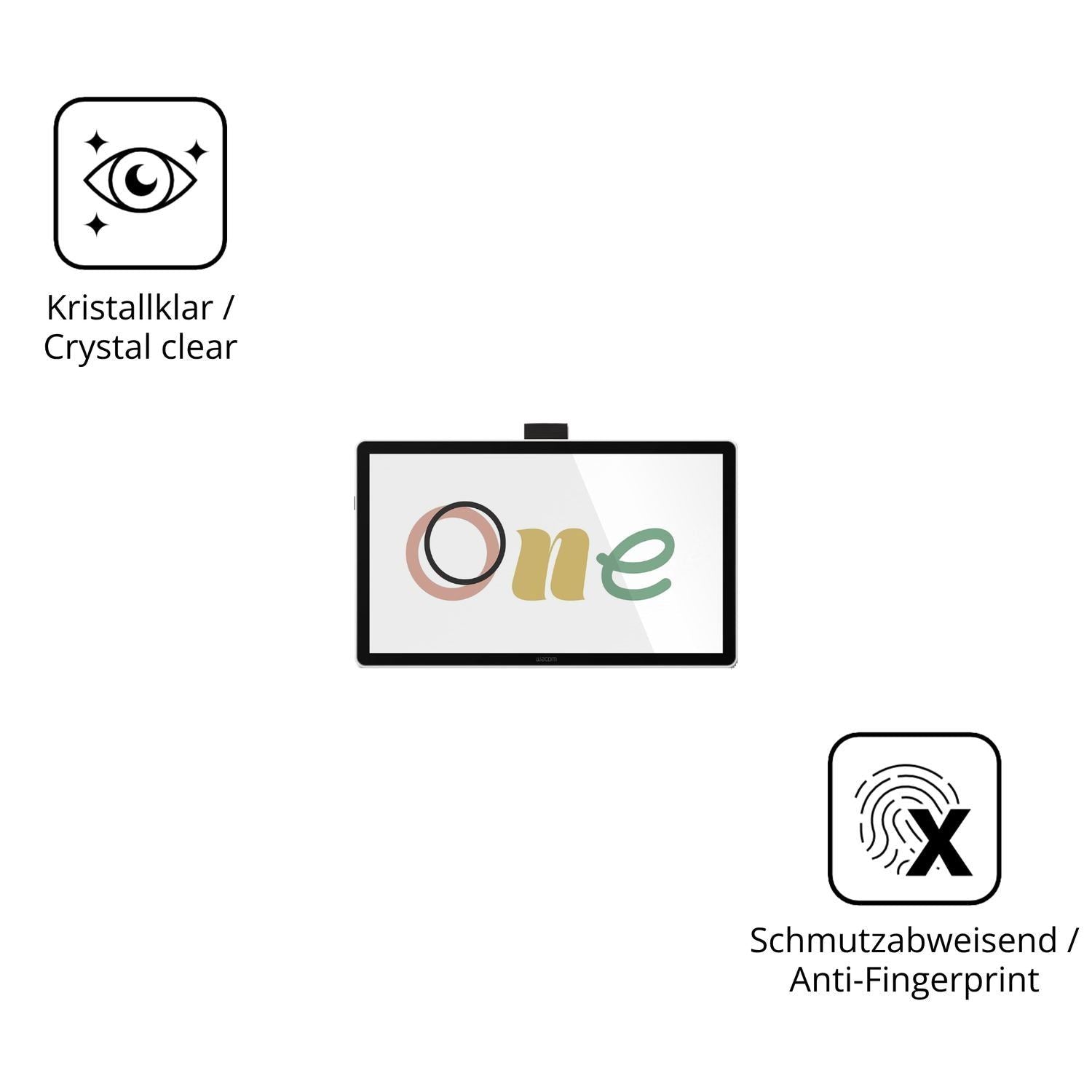 2x 9H Schutzfolie für Wacom One 14 Panzerfolie (5)