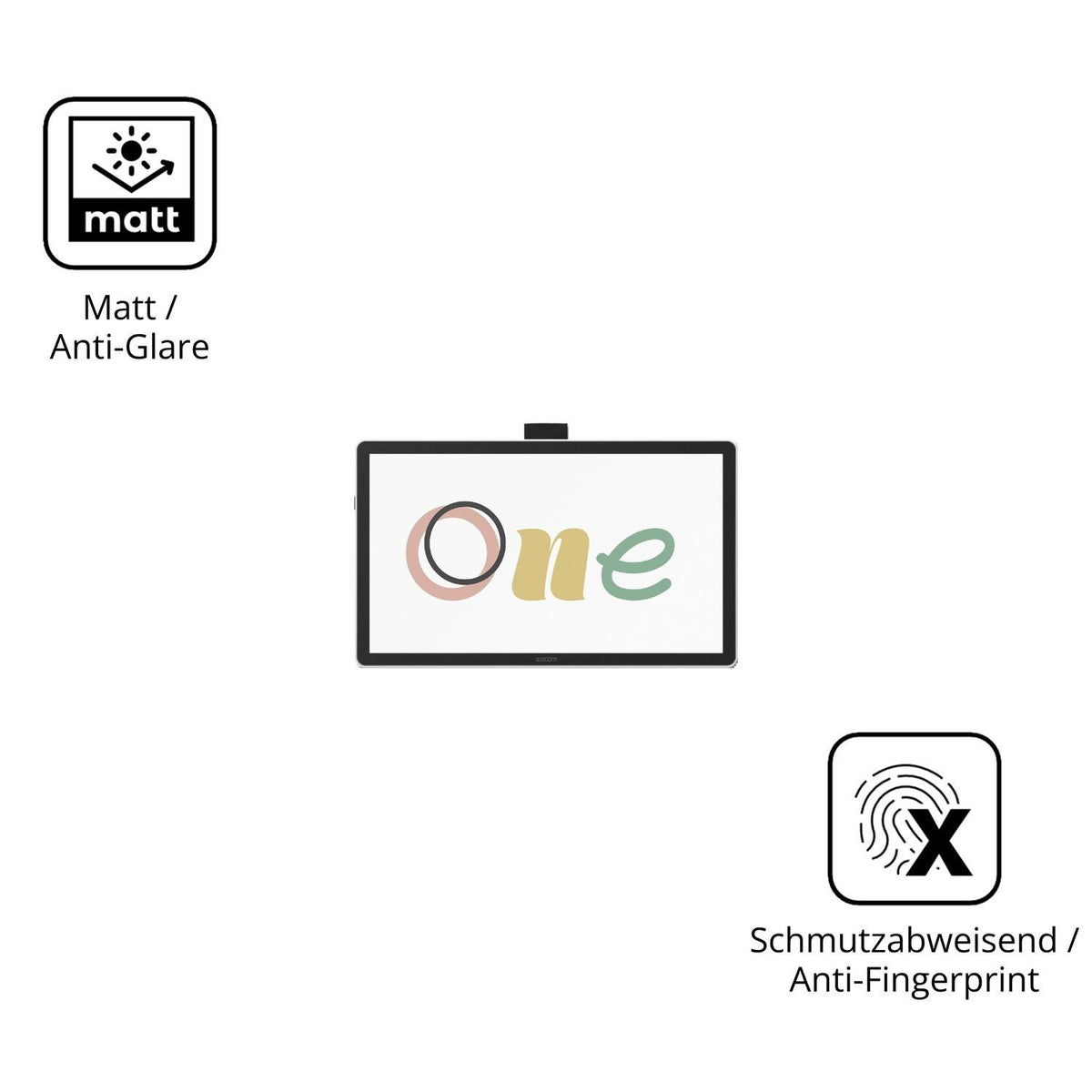 2x 9H Schutzfolie matt für Wacom One 14 Panzerfoli (5)