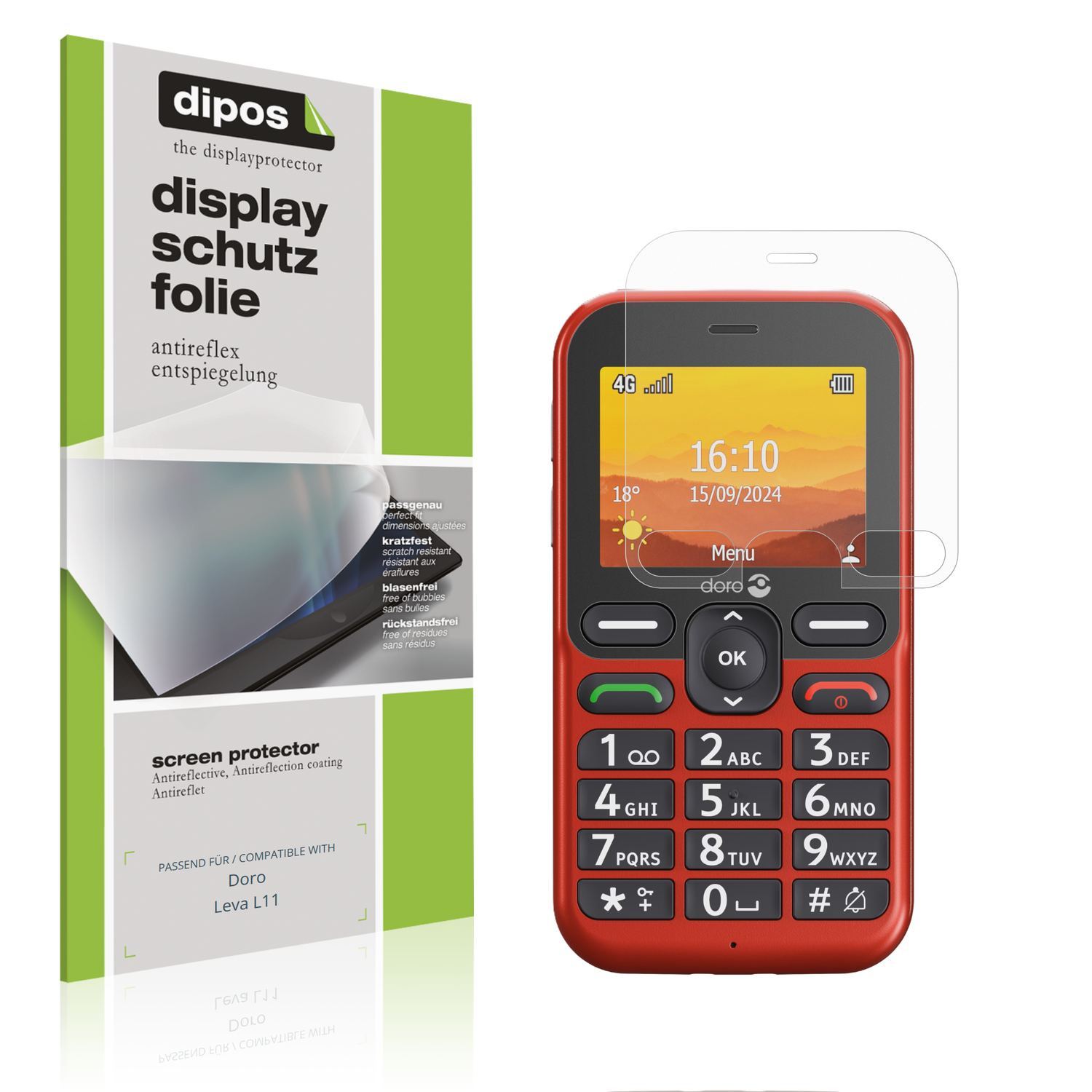 4x Schutzfolie matt für Doro Leva E11 Display-Schu (1)