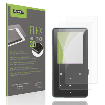 2x Full Cover Schutzfolie matt für Aroeally MP3-17 (1)
