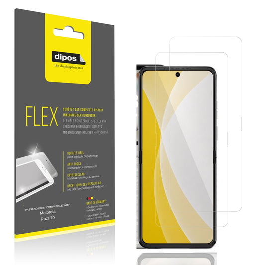 2x 3D Full Cover Schutzfolie für Motorola Razr 70  (1)