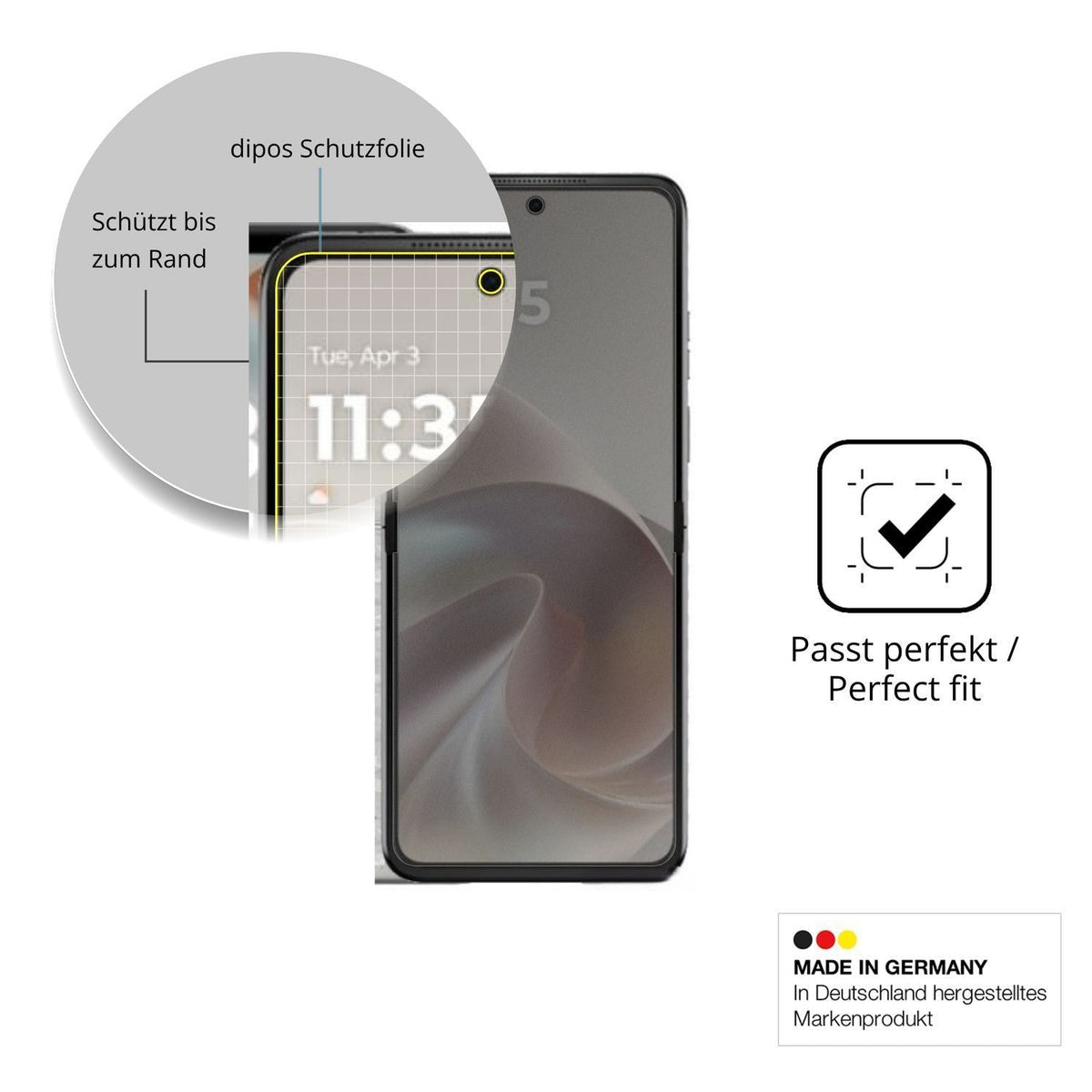 Full Cover Privacy Blickschutzfolie für Motorola R (4)