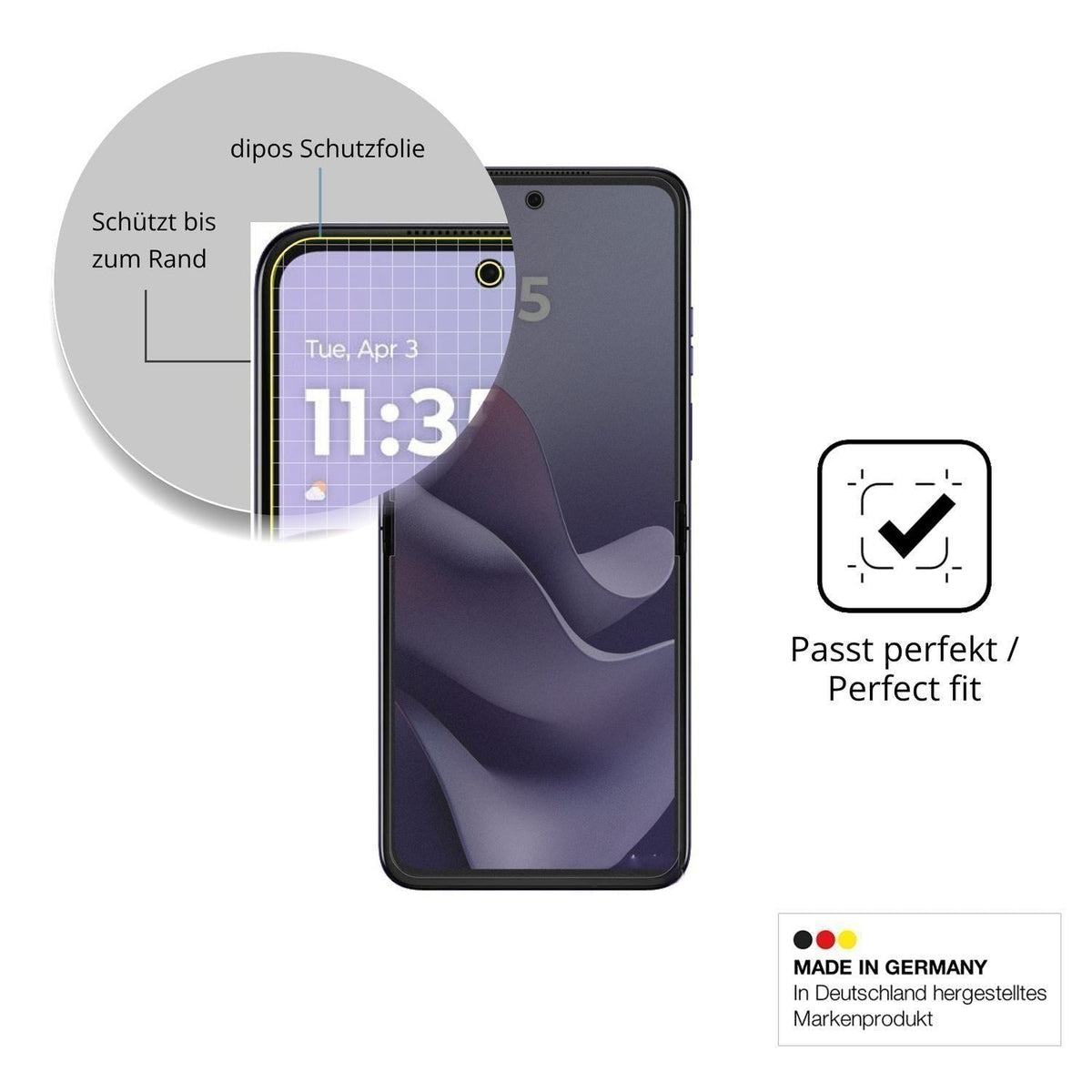 Full Cover Privacy Blickschutzfolie für Motorola R (4)
