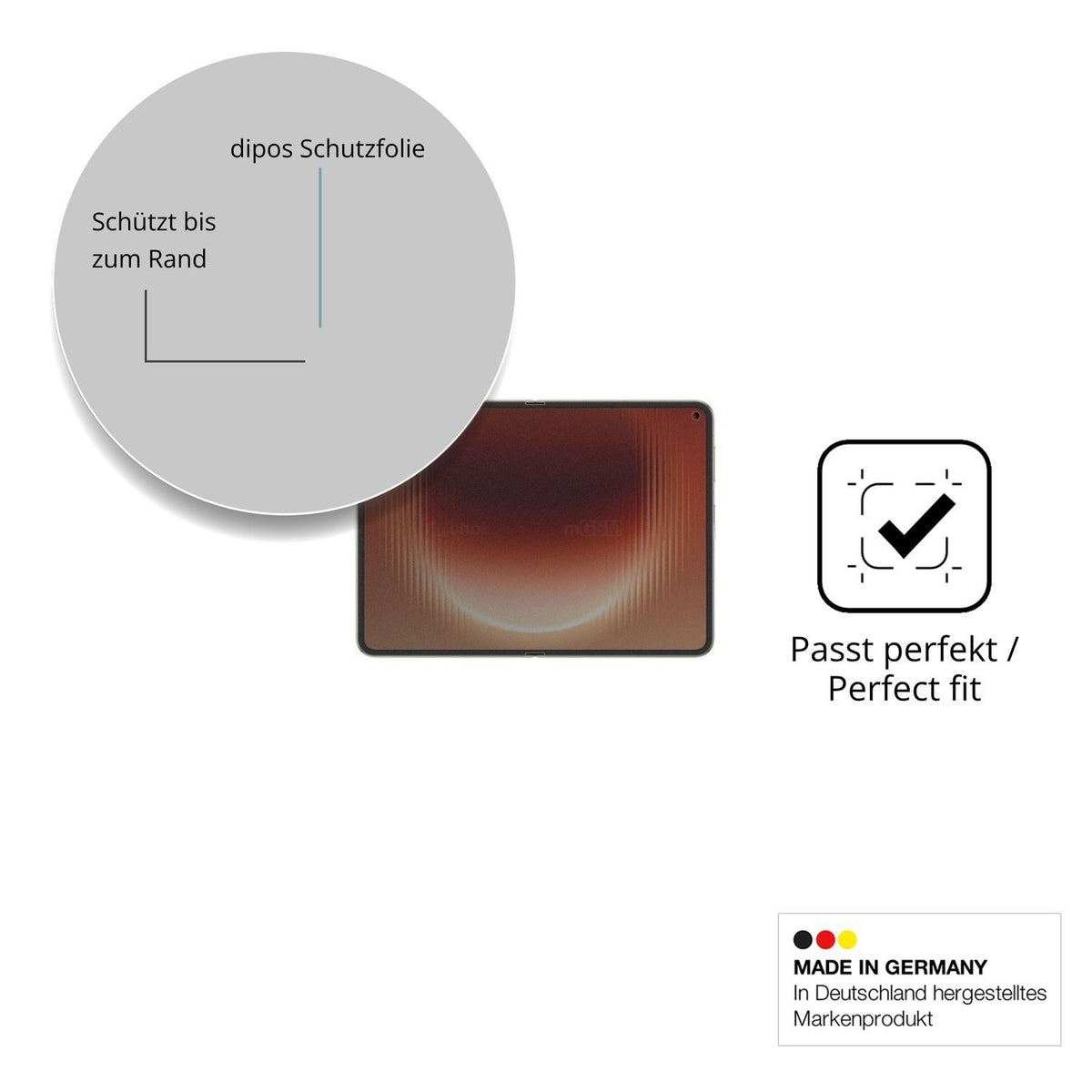 Full Cover Privacy Blickschutzfolie für Huawei Pur (4)
