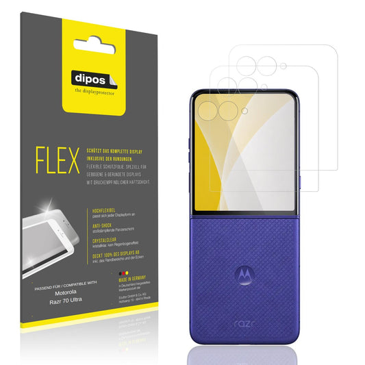 2x 3D Full Cover Schutzfolie für Motorola Razr 70  (1)