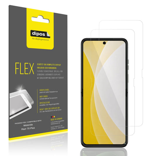 2x 3D Full Cover Schutzfolie für Motorola Razr 70  (1)