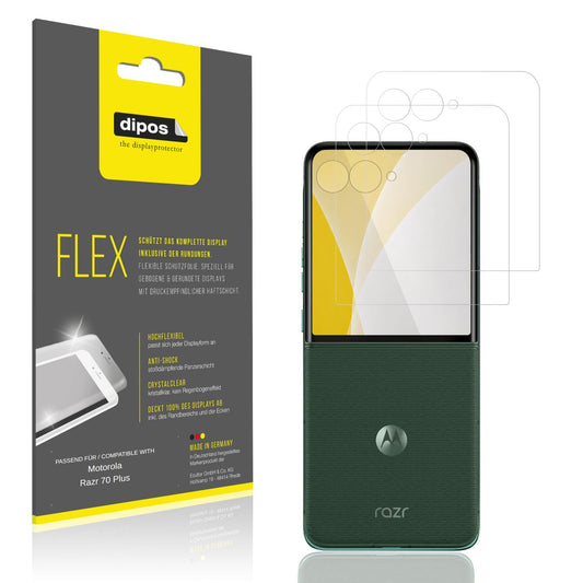 2x 3D Full Cover Schutzfolie für Motorola Razr 70  (1)