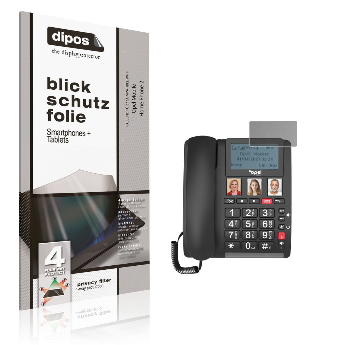 Blickschutzfolie für Opel Mobile Home Phone 2 matt (1)