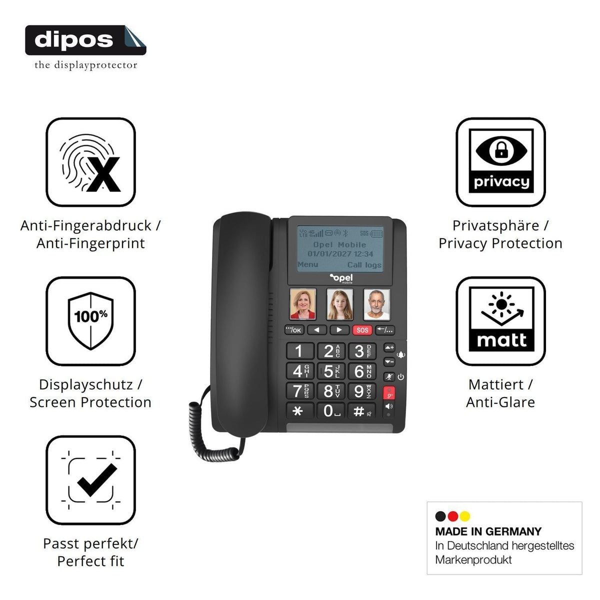Blickschutzfolie für Opel Mobile Home Phone 2 matt (5)