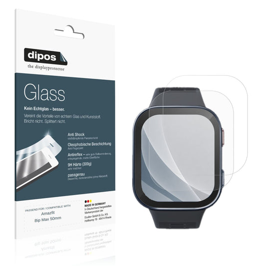 2x 9H Schutzfolie matt für Amazfit Bip Max 50mm Pa (1)