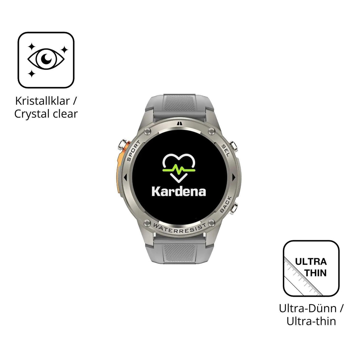 6x Schutzfolie klar für Kardena Care GPS Display-S (5)