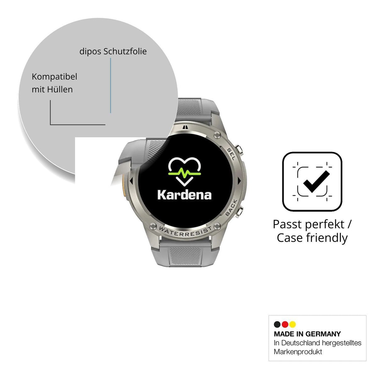 6x Schutzfolie klar für Kardena Care GPS Display-S (6)