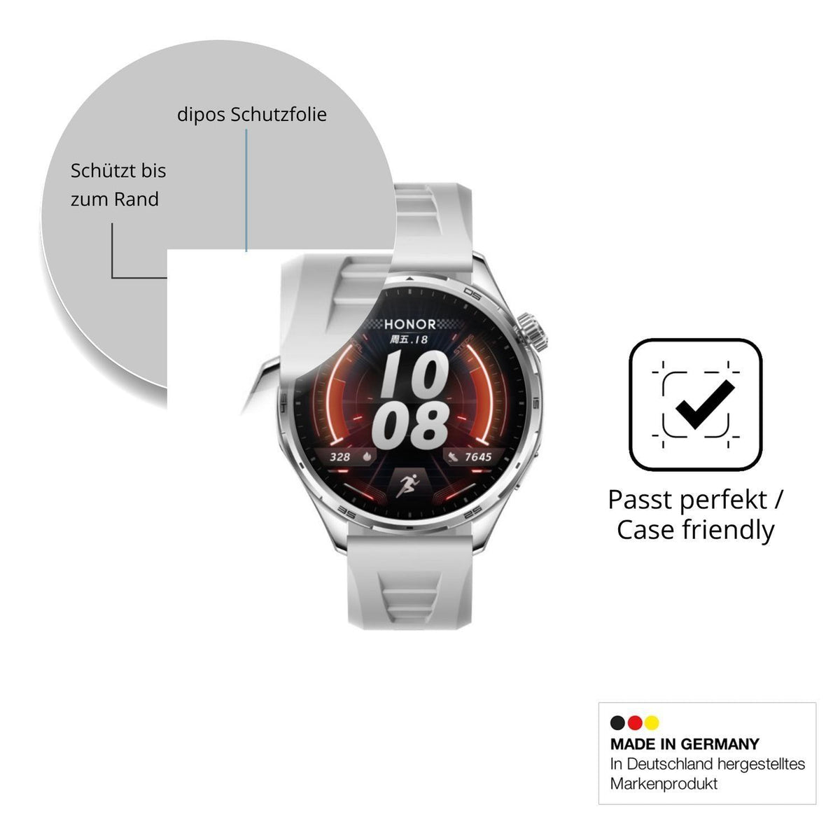 2x 9H Schutzfolie für Honor Watch 6 Plus Panzerfol (6)
