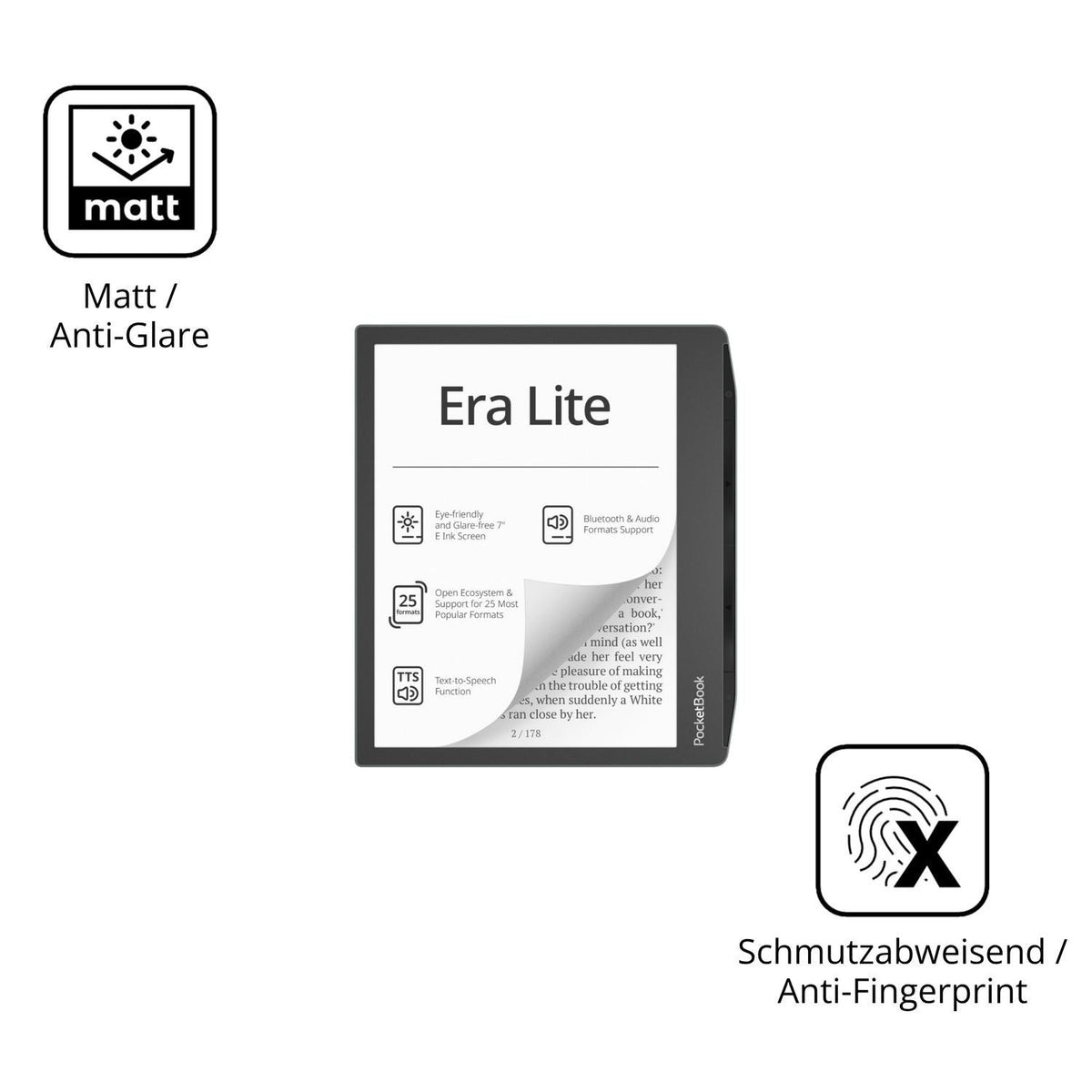 2x Schutzfolie matt für PocketBook Era Lite Displa (5)