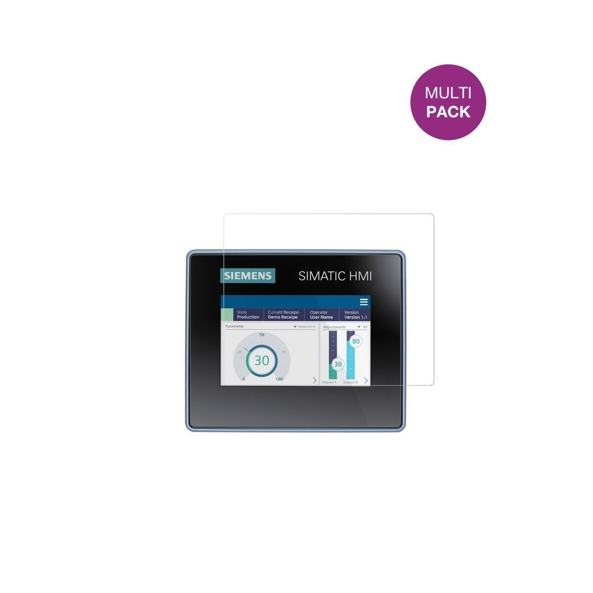 2x Schutzfolie klar für Siemens Simatic HMI MTP400 (2)