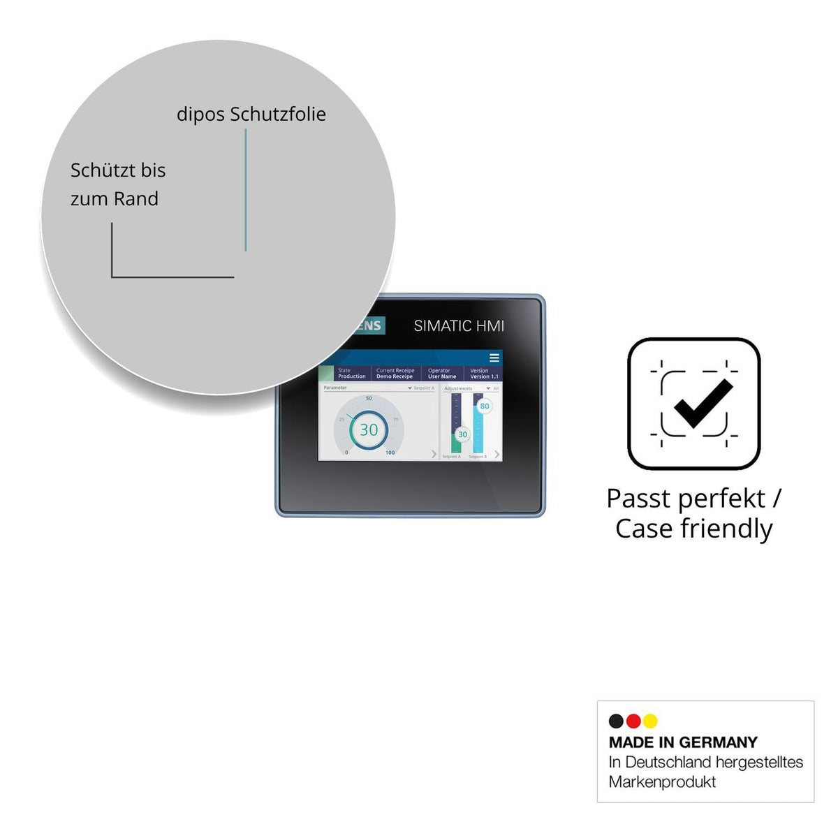 2x 9H Schutzfolie für Siemens Simatic HMI MTP400 P (6)
