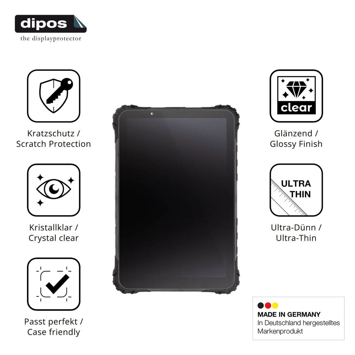 2x Schutzfolie klar für Topicon MDT1065 Display-Sc (7)