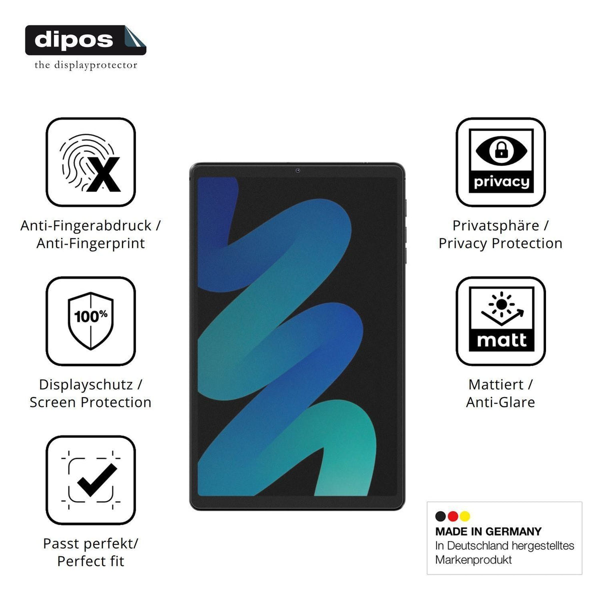 Blickschutzfolie für Philips T7250 matt Schutzfoli (5)