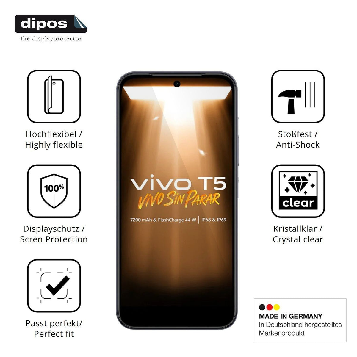 2x 3D Full Cover Schutzfolie für Vivo T5 (7)