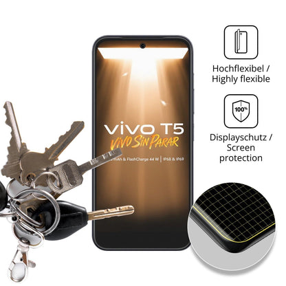 2x Full Cover Schutzfolie matt für Vivo T5 (3)