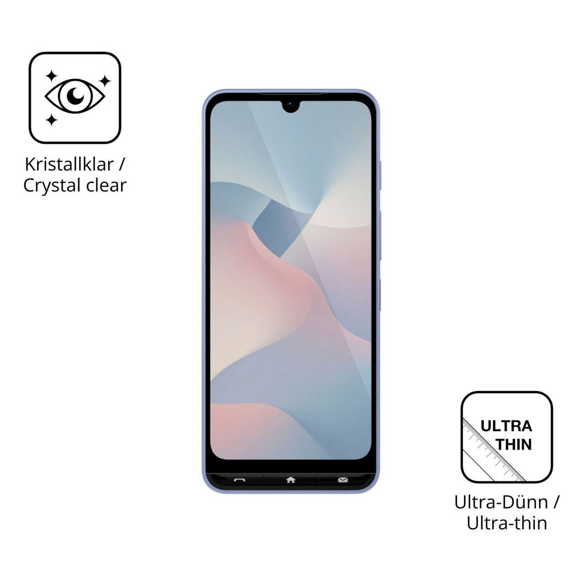 4x Schutzfolie klar für ZTE Kantan Sumaho5 Display (5)