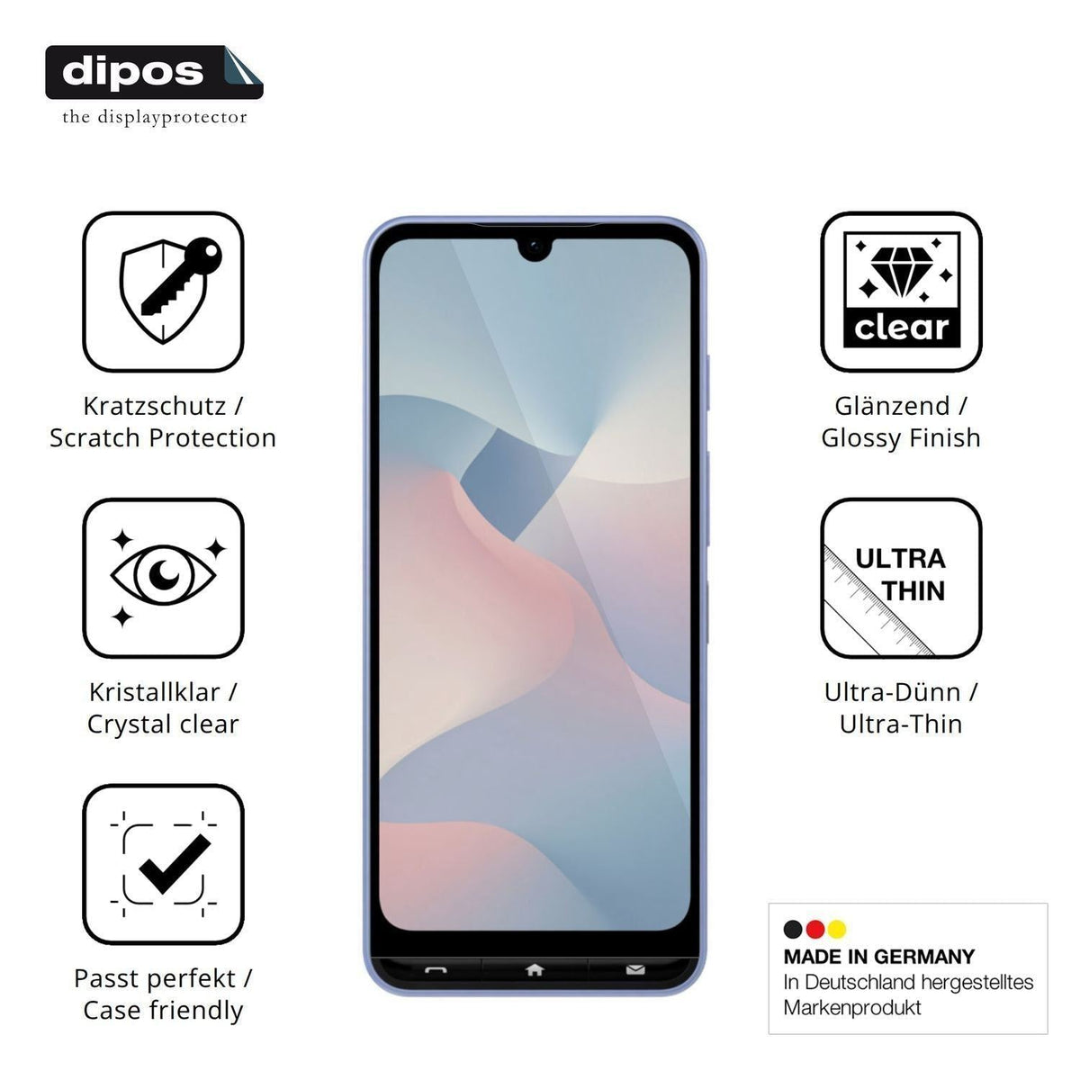 4x Schutzfolie klar für ZTE Kantan Sumaho5 Display (7)