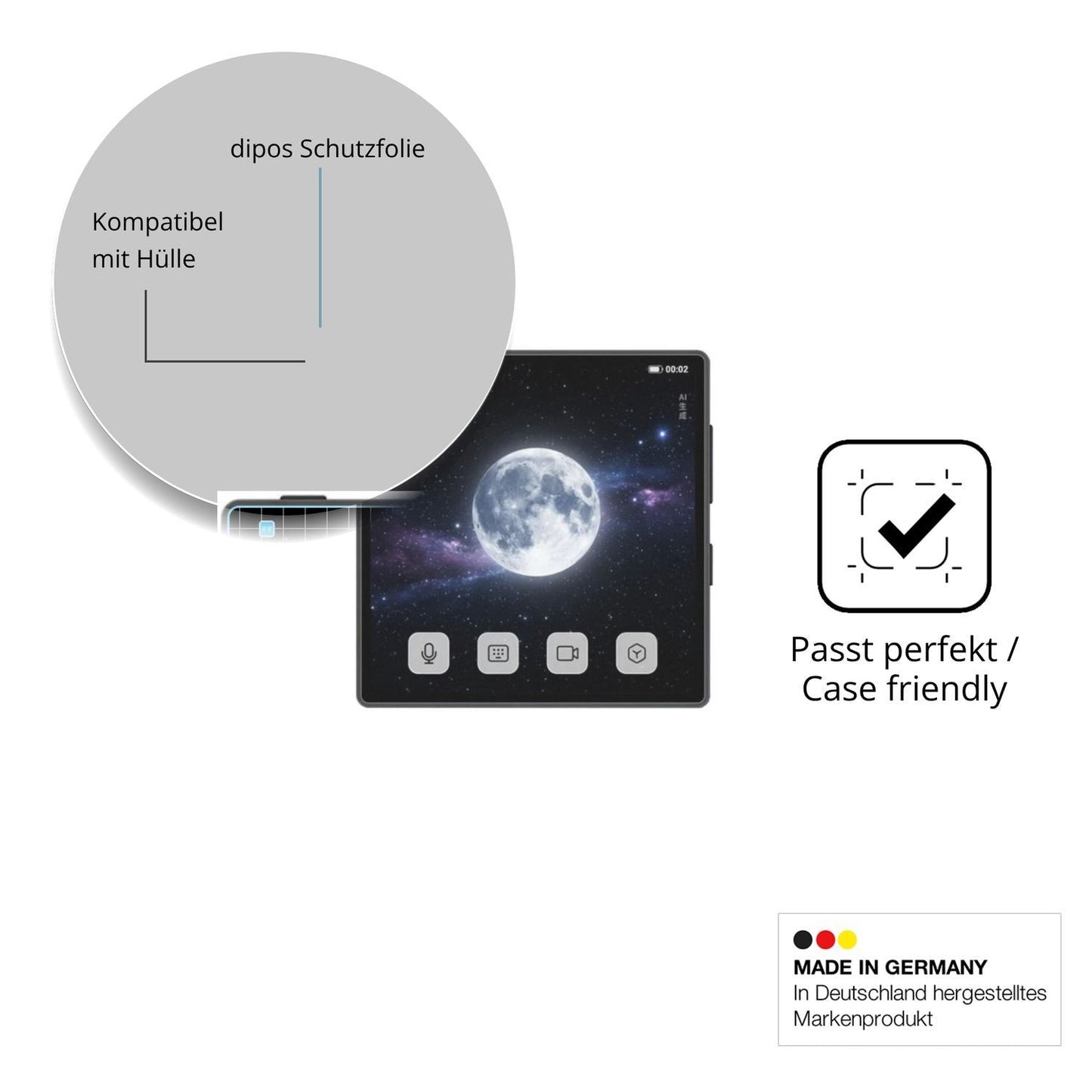 4x Schutzfolie matt für Coolpad Small Cube Display (6)