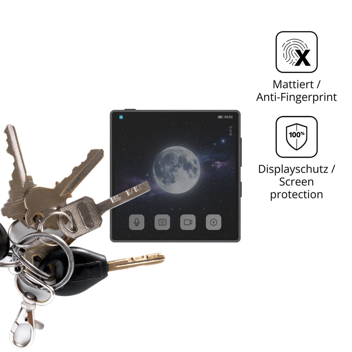 Blickschutzfolie für Coolpad Small Cube matt Schut (3)