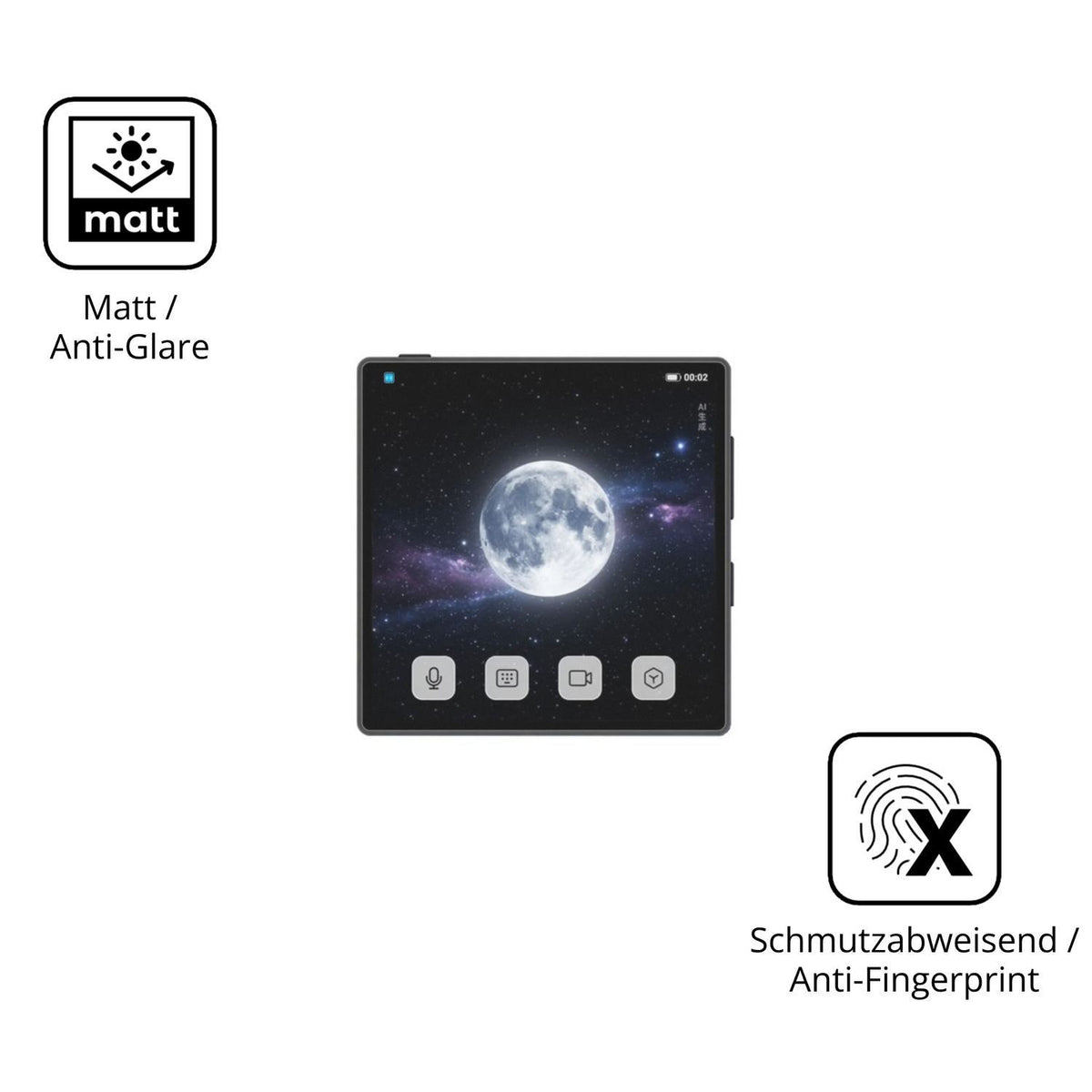 2x 9H Schutzfolie matt für Coolpad Small Cube Panz (5)