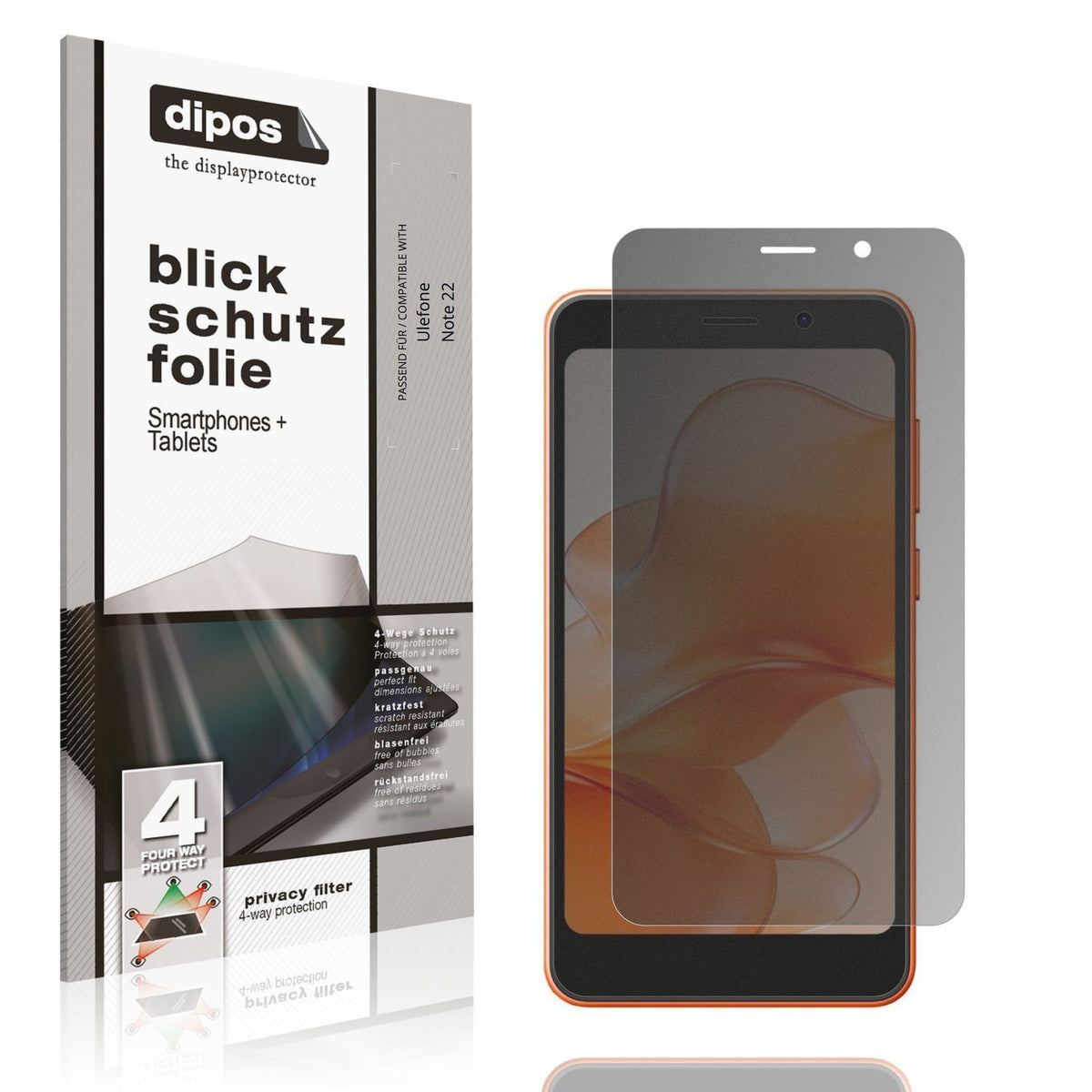 Blickschutzfolie für Ulefone Note 22 matt Schutzfo (1)