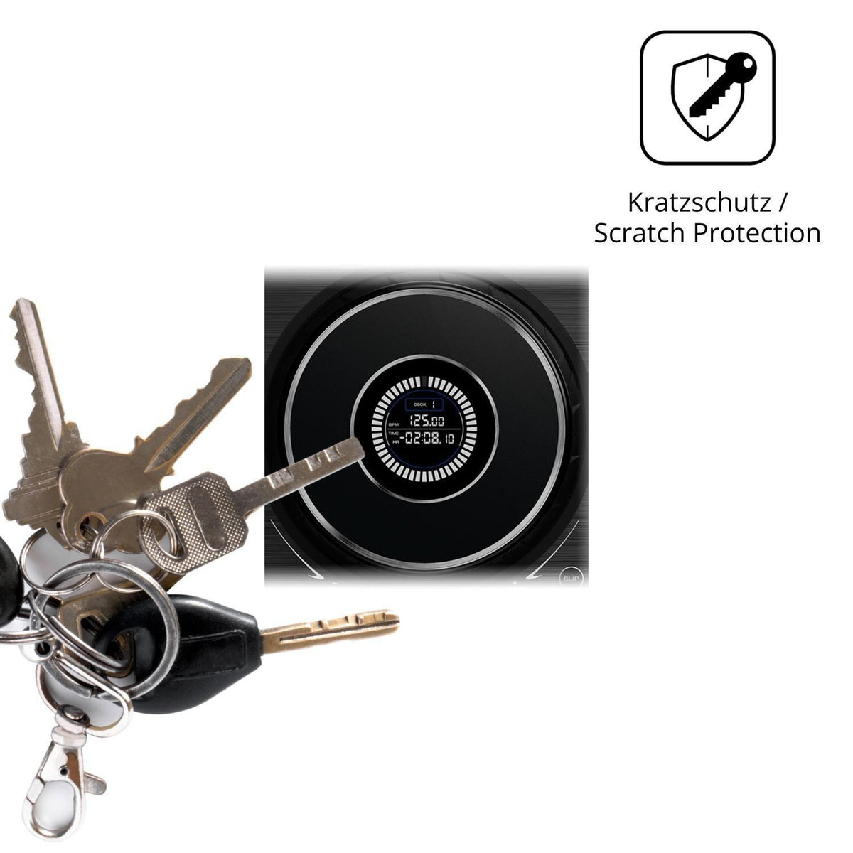 2x Schutzfolie klar für Denon SC Live 4 Jog Wheel  (4)