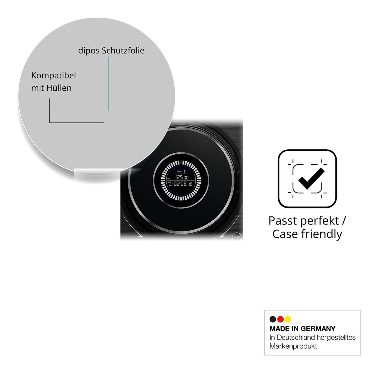 2x Schutzfolie klar für Denon SC Live 4 Jog Wheel  (6)