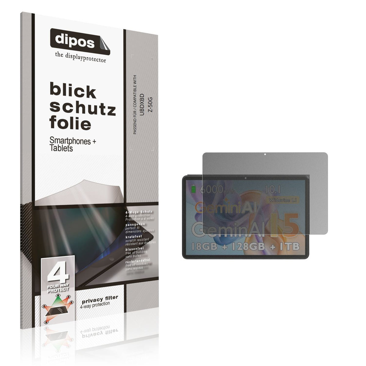 Blickschutzfolie für UBDXBD Z-50G matt Schutzfolie (1)