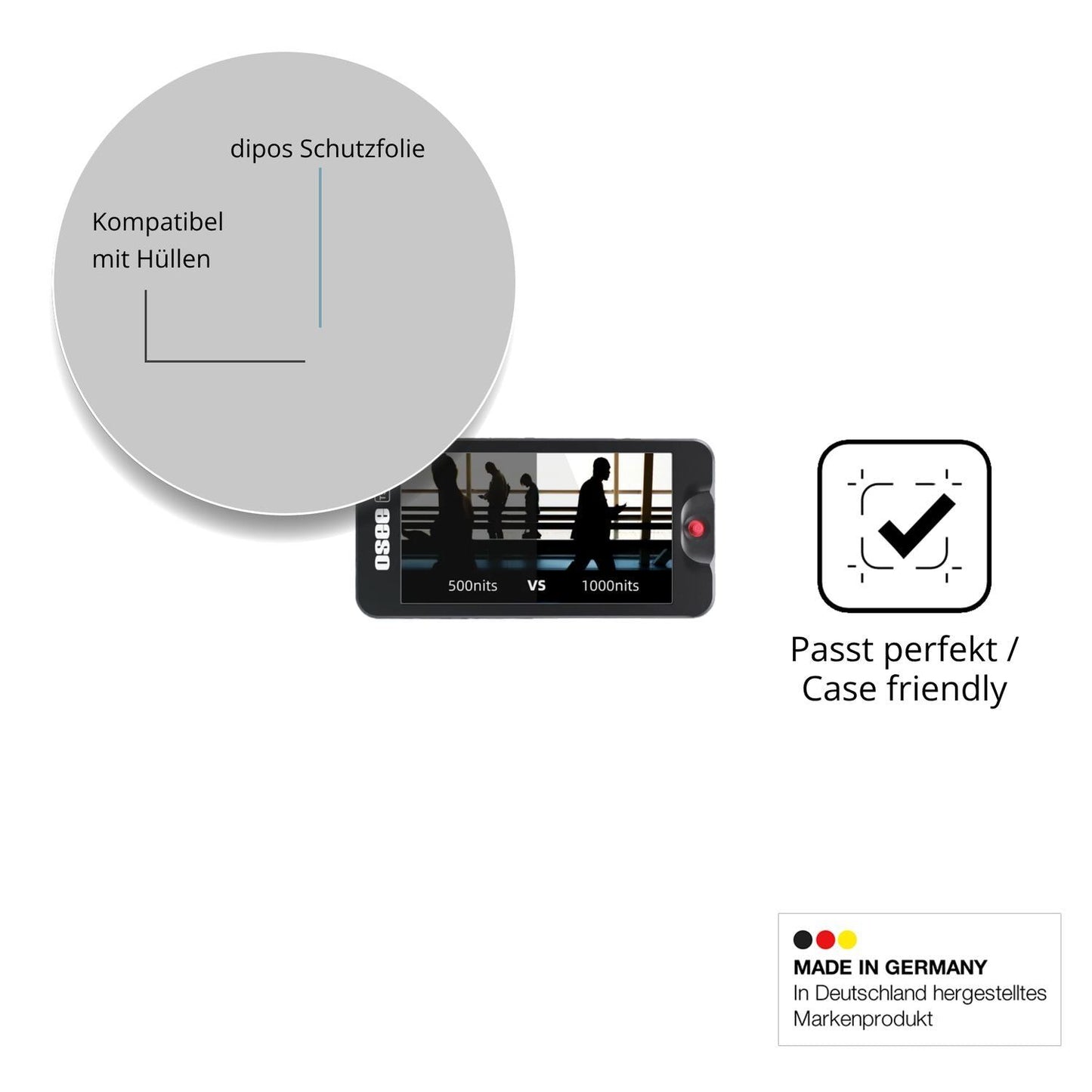 4x Schutzfolie klar für Osee T5 Plus Display-Schut (6)