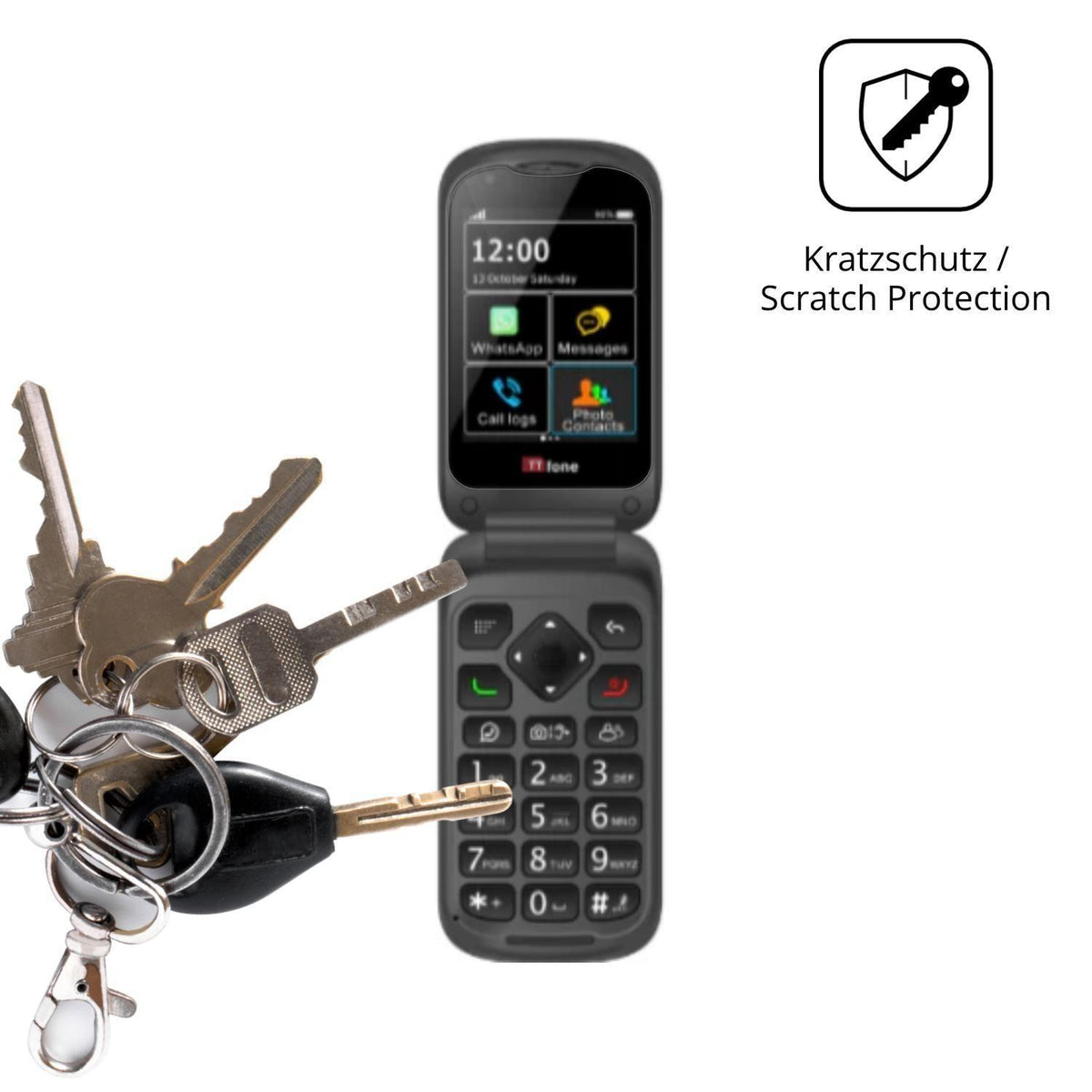 4x Schutzfolie klar für TTfone TT970 Display-Schut (4)