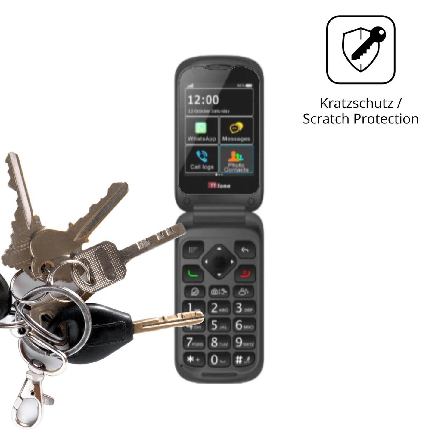 4x Schutzfolie matt für TTfone TT970 Display-Schut (4)