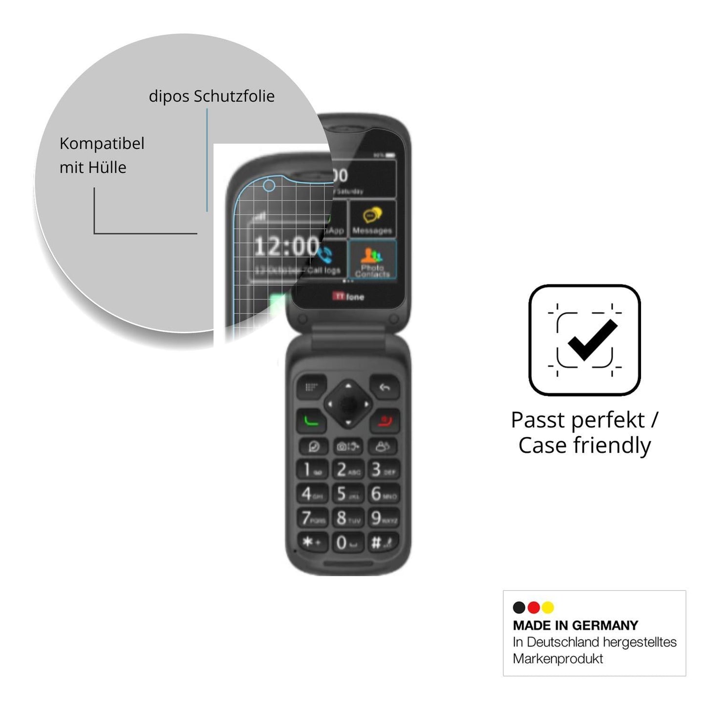 4x Schutzfolie matt für TTfone TT970 Display-Schut (6)