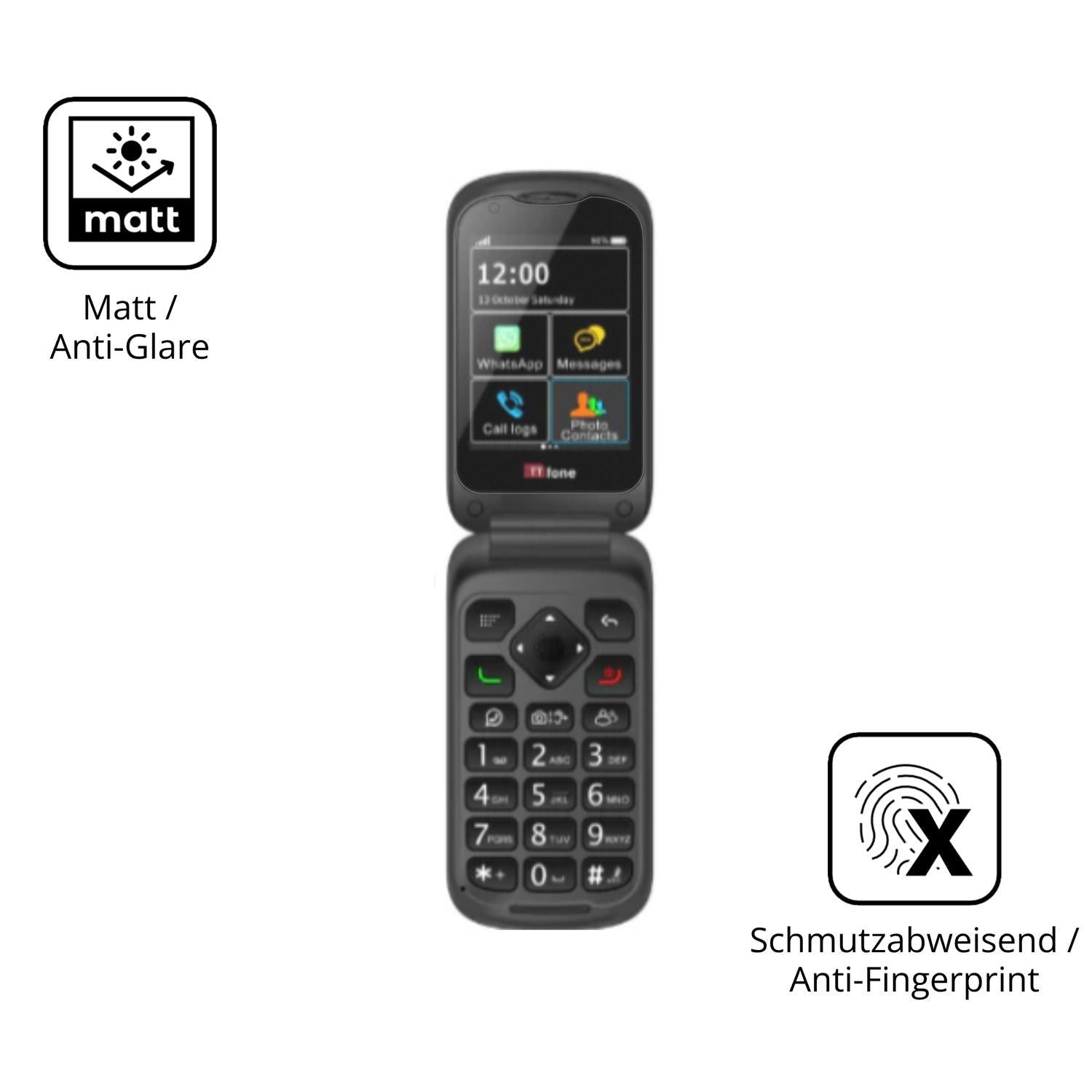 2x 9H Schutzfolie matt für TTfone TT970 Panzerfoli (5)