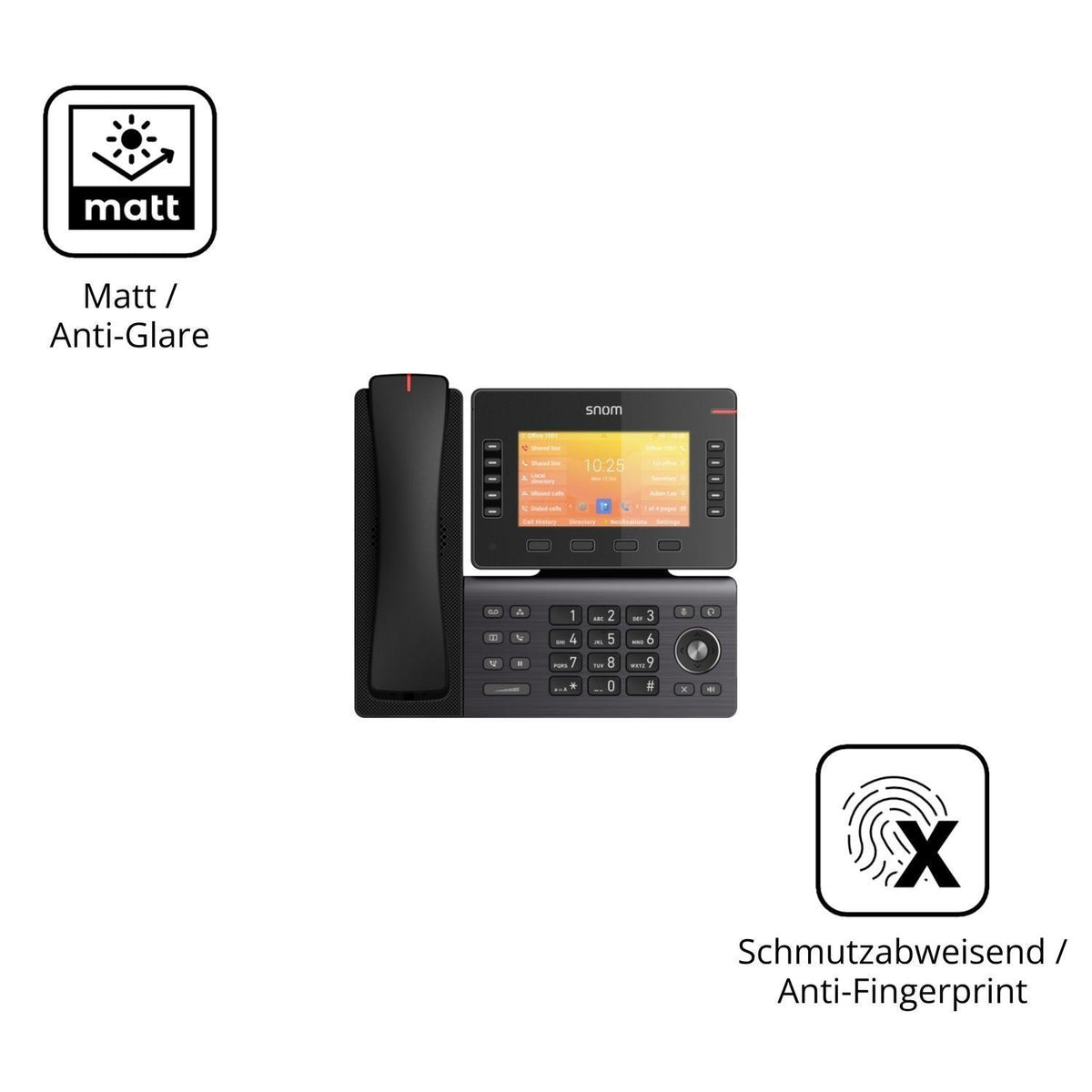 4x Schutzfolie matt für Snom D892M Display-Schutzf (5)
