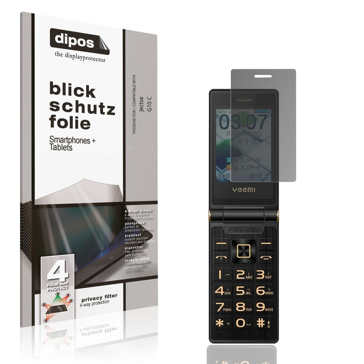 Blickschutzfolie für Jectse G10 C matt Schutzfolie (1)