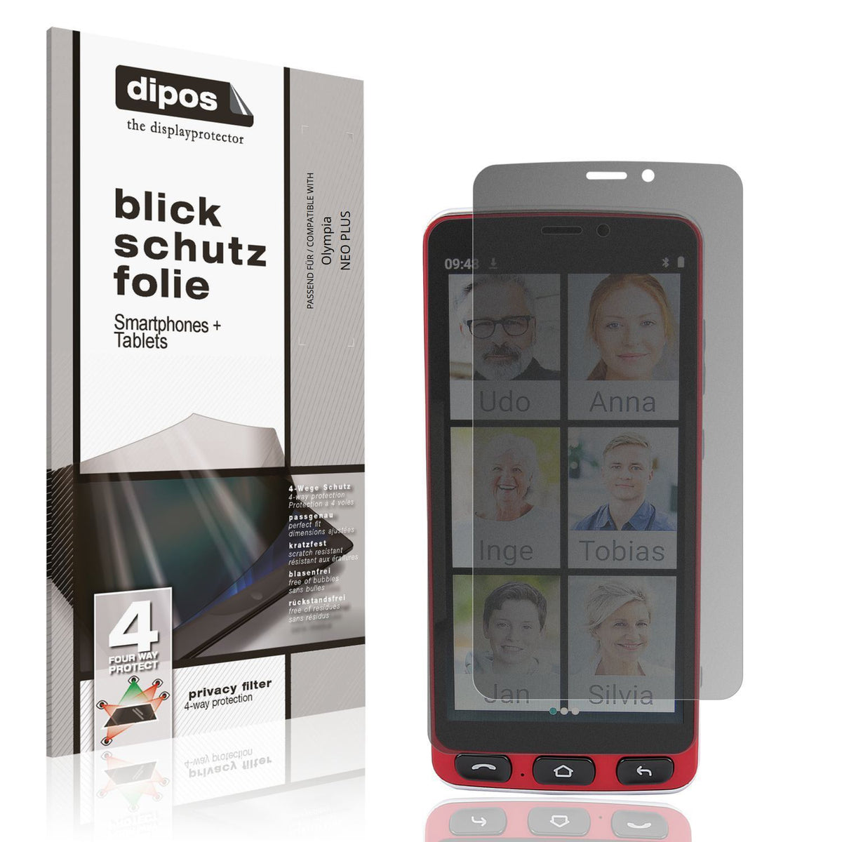 Blickschutzfolie für Olympia NEO PLUS matt Schutzf (1)