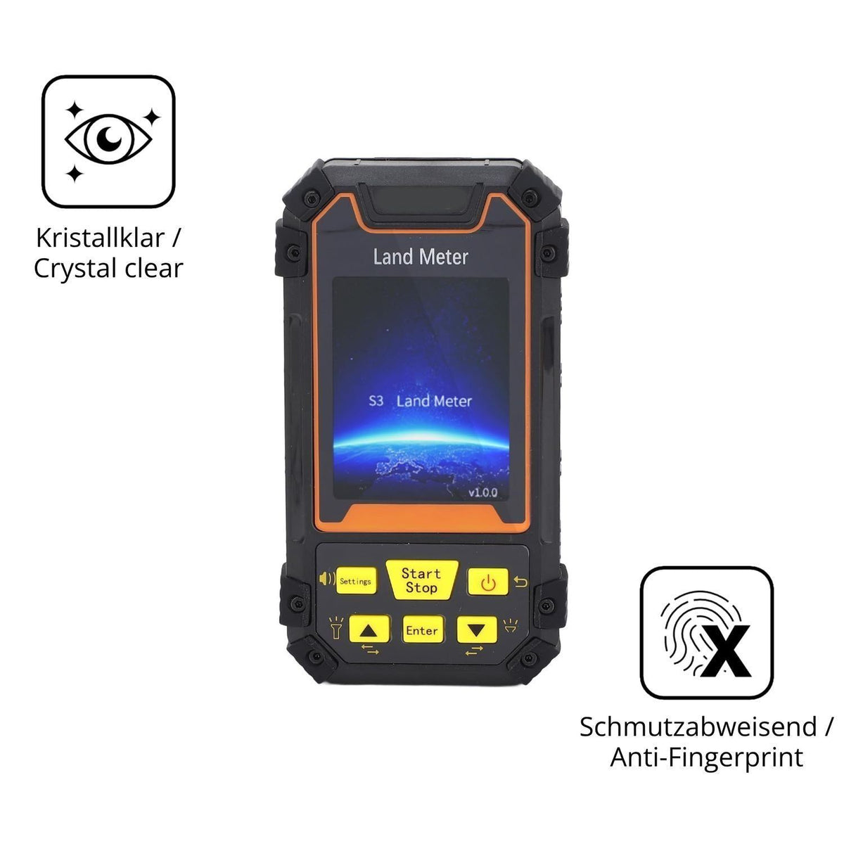 2x 9H Schutzfolie für Fockety S3 GPS-Landmessgerät (5)