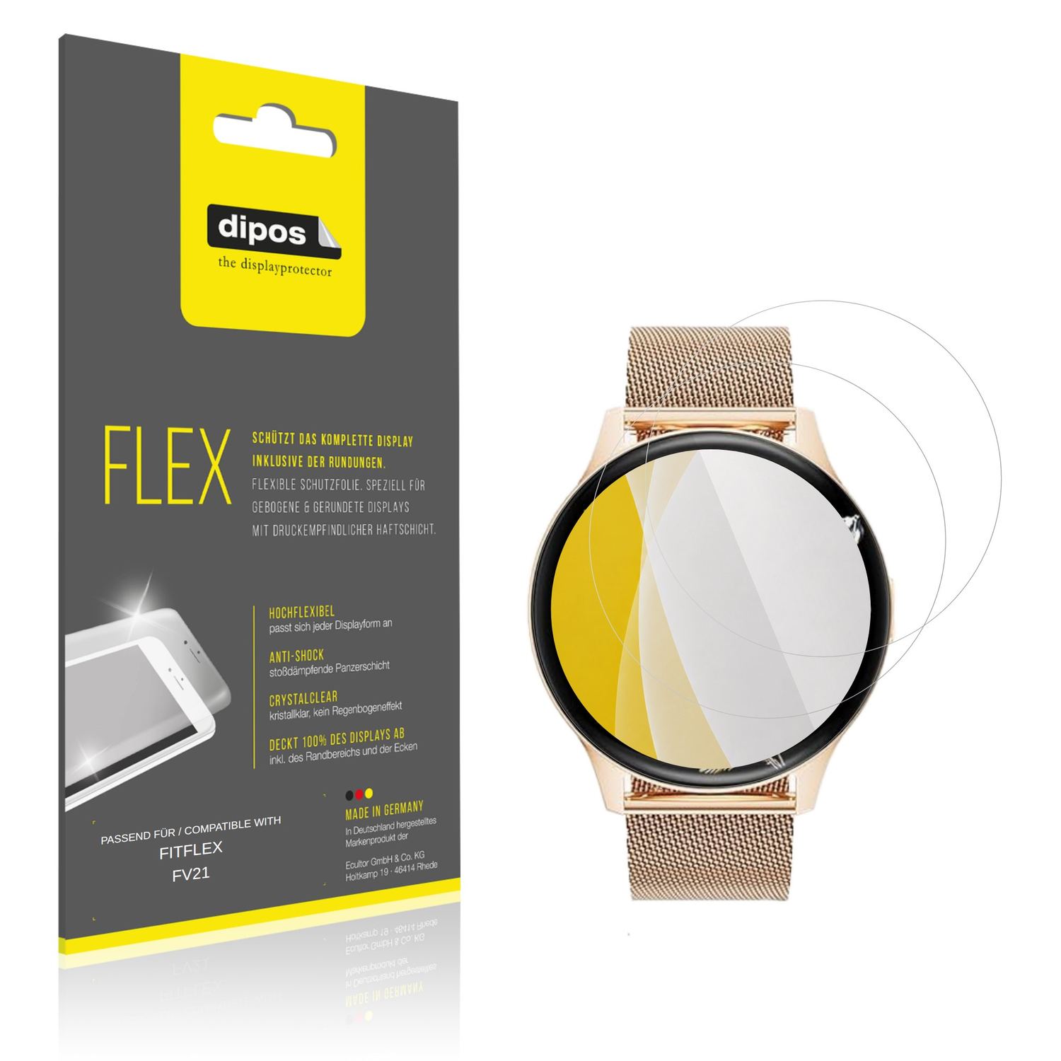 2x 3D Full Cover Schutzfolie für FITFLEX FV21 (1)