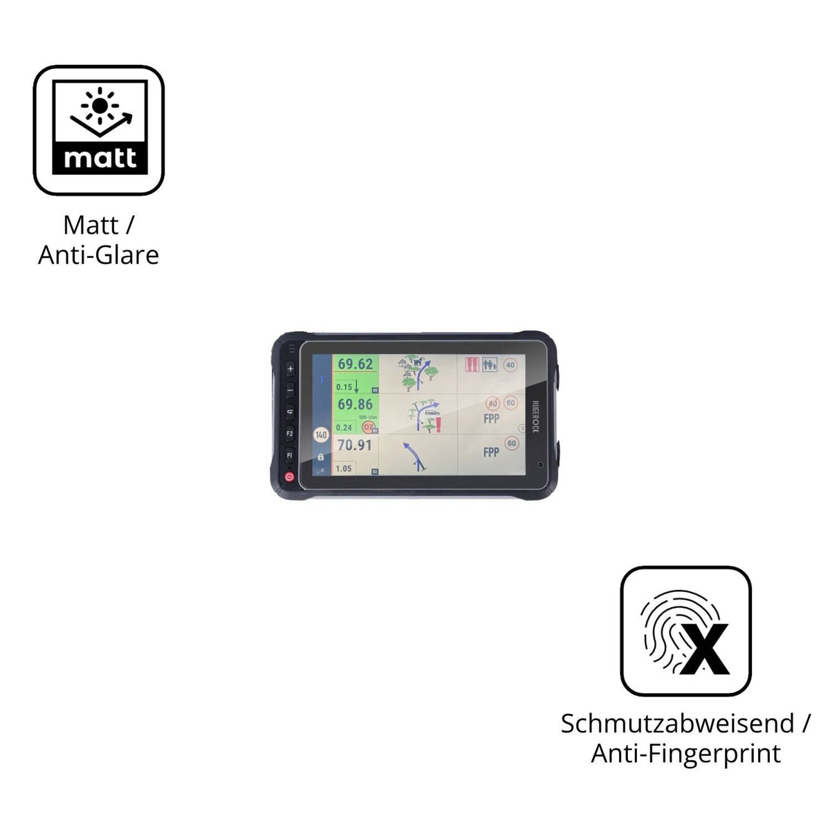2x Schutzfolie matt für Hugerock X72 Display-Schut (5)