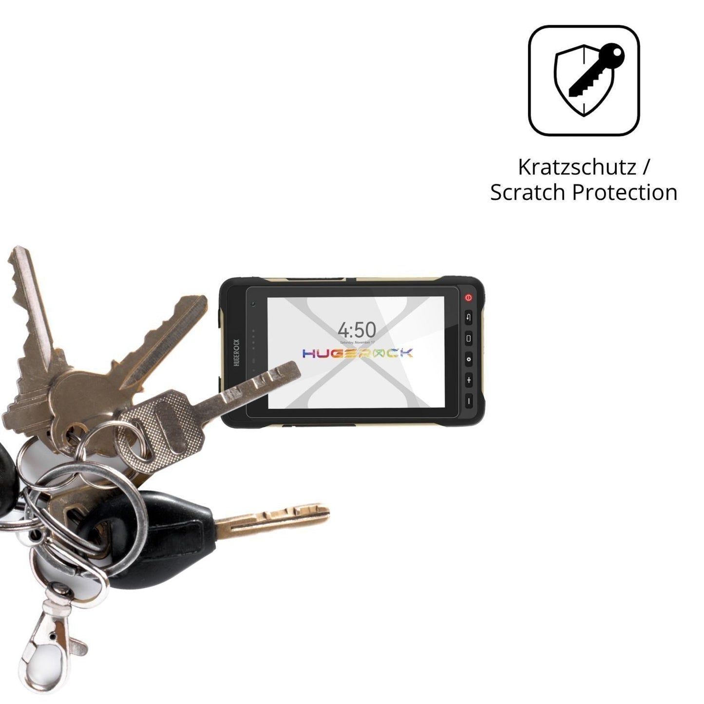 2x Schutzfolie klar für Hugerock X70 Display-Schut (4)
