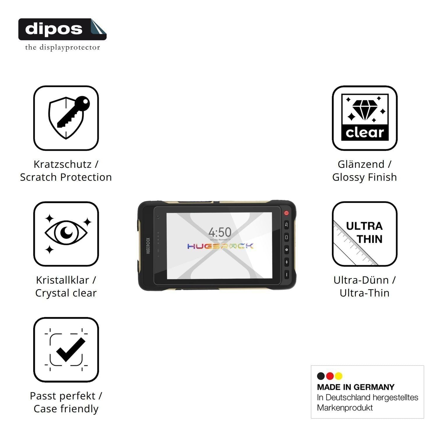 2x Schutzfolie klar für Hugerock X70 Display-Schut (7)