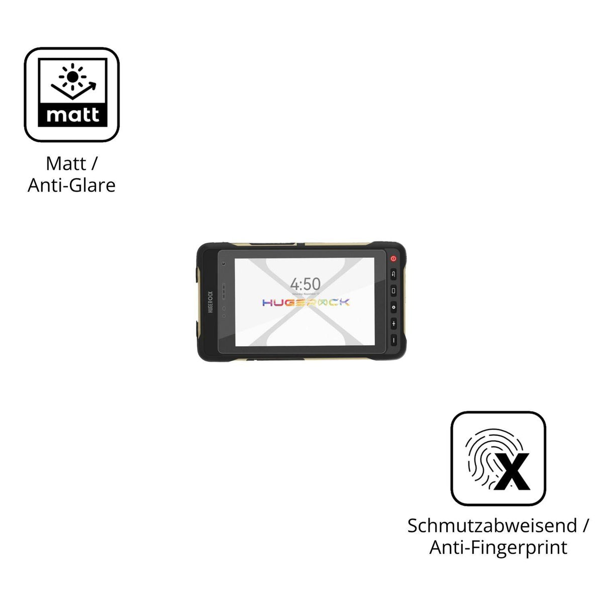 2x Schutzfolie matt für Hugerock X70 Display-Schut (5)