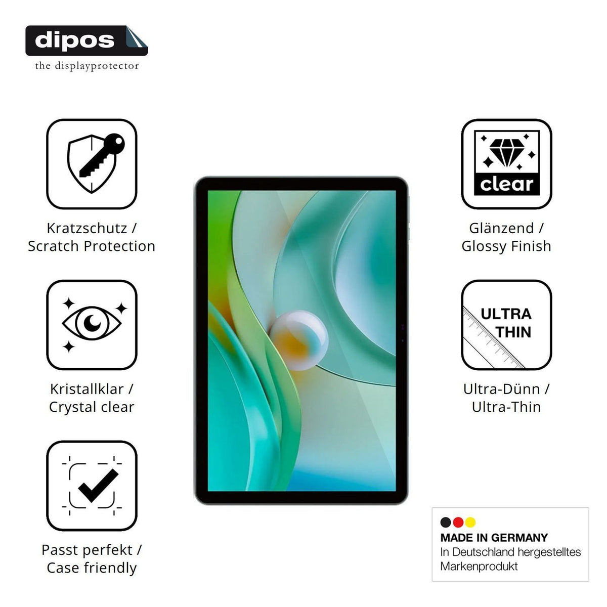 2x Schutzfolie klar für SPC Gravity 10.1 Display-S (7)
