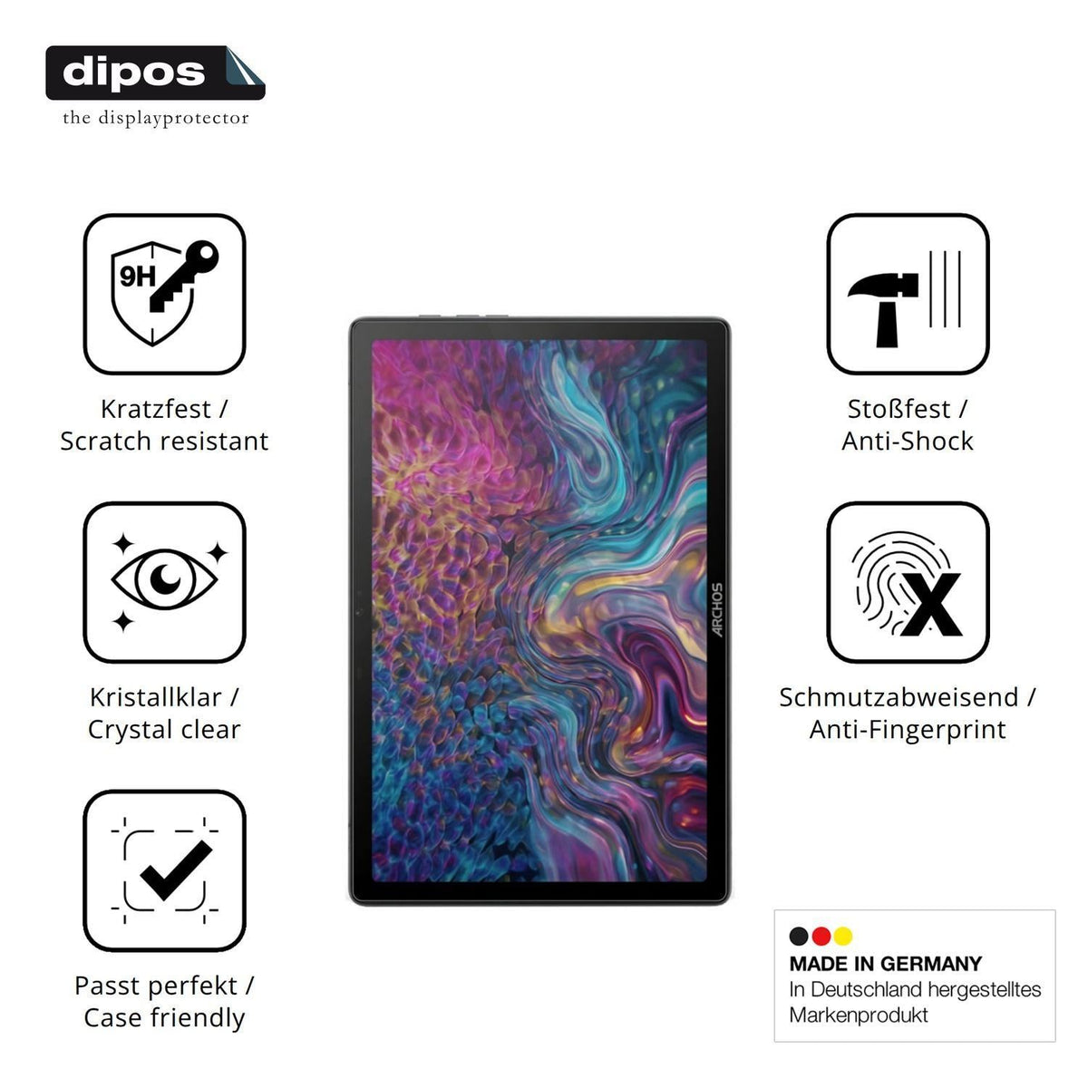 2x 9H Schutzfolie für Archos T105 FHD 4G Panzerfol (7)